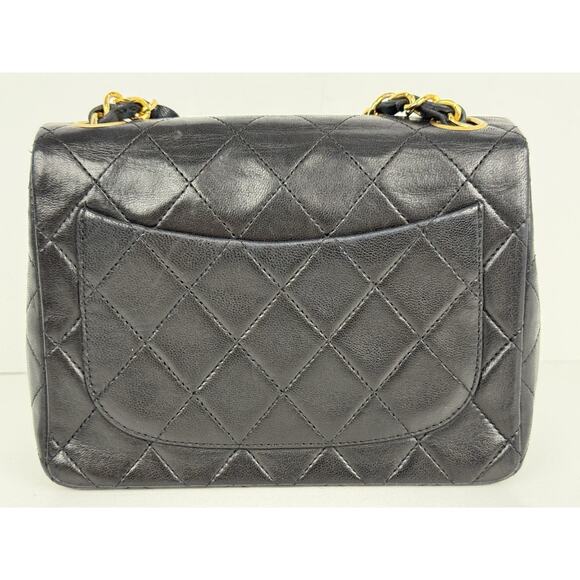 Chanel Classic Mini Square Single Flap Bag Black with Gold Hardware B-2 - Picture 5 of 16